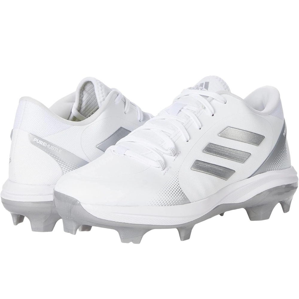 Adidas White and Gray Cleats